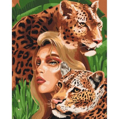 Картина за номерами "Хижі леопарди" Brushme BS52510 40х50 см