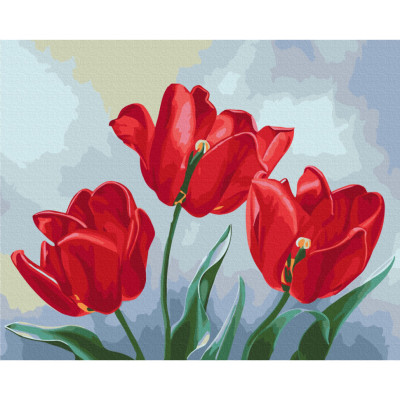 Картина за номерами "Червоні тюльпани" © Anna Steshenko Brushme BS53916 40x50 см