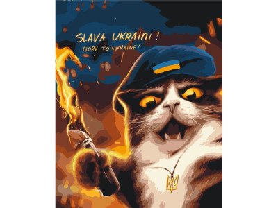 Картина за номерами "Котик повстанець" © Маріанна Пащук Brushme BS53120 40х50 см