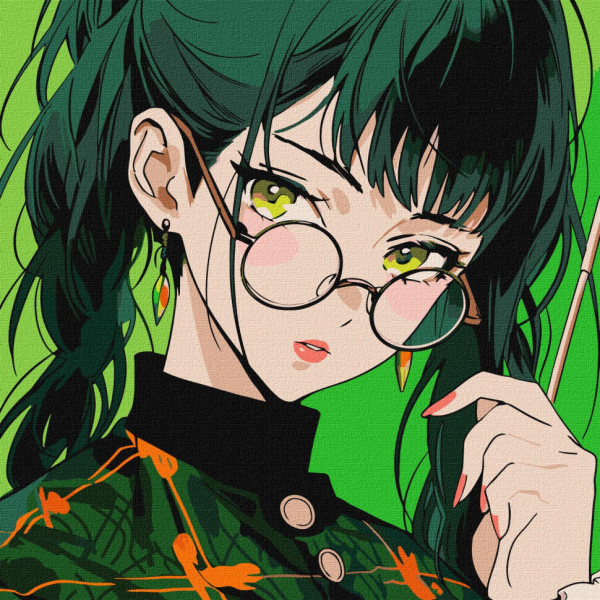 Картина за номерами "Магія зелених очей" KHO8380 40х40см Картина за номерами "Магія зелених очей" KHO8380 40х40см