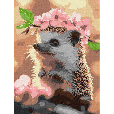 Картина за номерами "Їжачок у вишневому цвітінні" ©art_selena_ua KHO6756 30х40 см Картина за номерами "Їжачок у вишневому цвітінні" ©art_selena_ua KHO6756 30х40 см