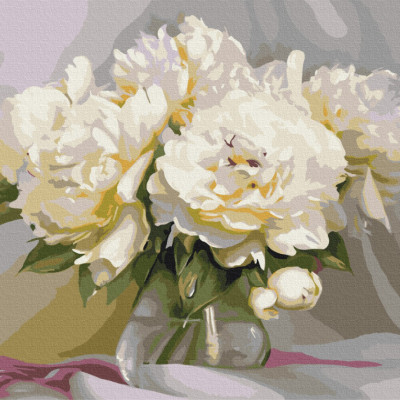 Картина за номерами "Вишукана ніжність піонів" Brushme BS51373 40x50 см