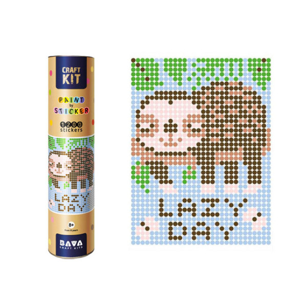 Картина за номерами стікерами в тубусі "Лінивий" 1200 стікерів. 1821 33х48 см