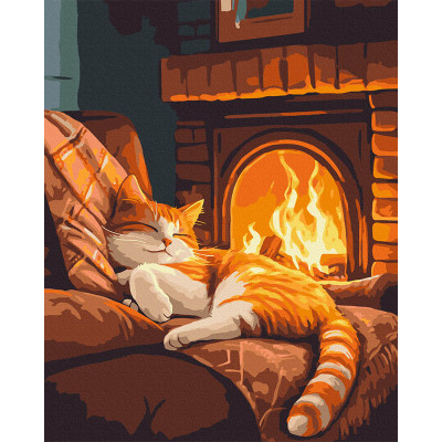 Картина за номерами "Тепло та муркотіння" BS54360 40х50 см