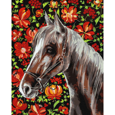 Картина за номерами "Вірний кінь" ©Світлана Теренчук KHO6501 Ідейка 40х50 см
