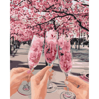 Картина за номерами "Весна в келихах" © Оксана Воробій Brushme BS53036 40x50 см