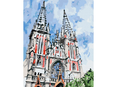Картина за номерами "Костел Святого Миколая" © Мазнєва Марина BS53358 40х50см