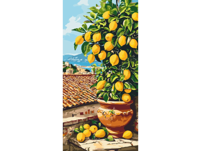 Картина за номерами "Цитрусове дерево (лимон)" LW5116 40х80 см