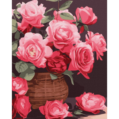 Картина за номерами "Барвисті троянди" ©art_selena_ua KHO3250, 40х50см