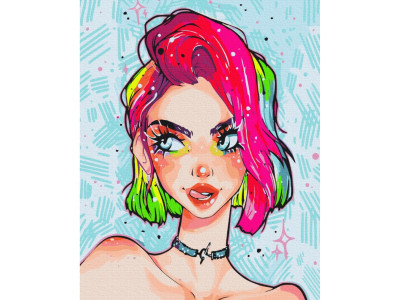 Картина за номерами "Леді грандж" @nila_art_art Brushme BS53389 40х50 см
