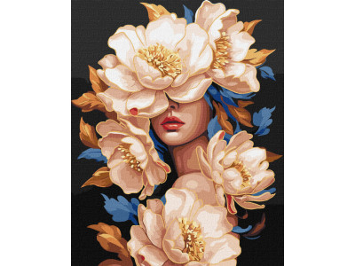 Картина за номерами "Цветочная красотка" Ідейка KHO8428 40х50 см