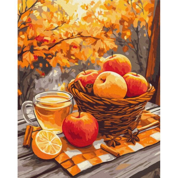 Картина за номерами "Яблука з корицею" BS54181 40х50 см