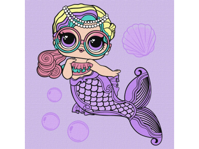 Картина за номерами "L.O.L. Surprise! Mermaids Miss Sea" KHO6263 40х40 см