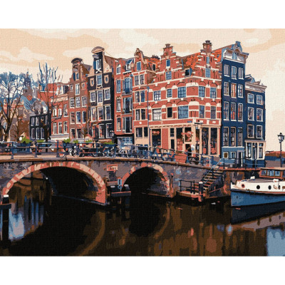 Картина за номерами "Чарівний Амстердам" Ідейка KHO3615 40х50 см