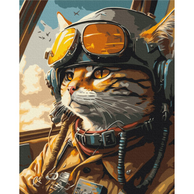Картина за номерами "Котик на захисті неба" © Маріанна Пащук Brushme BS53792 40x50 см
