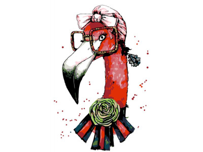 Картина за номерами. Rosa "Fashion Flamingo" 35х45см N00013207