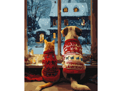 Картина за номерами "Затишок пухнастиків" KHO6834 40х50 см