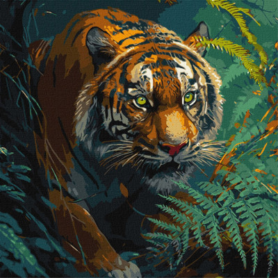 Картина за номерами "Повелитель джунглів" ©art_selena_ua KHO6506 40х40 см Ідейка