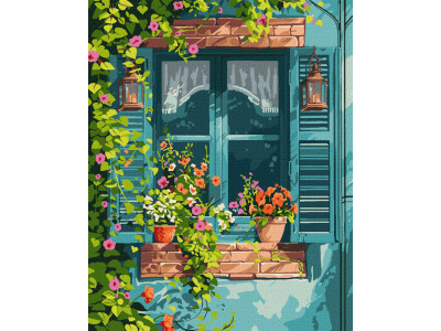 Картина за номерами "Будинок у саду" KHO6348 40х50 см