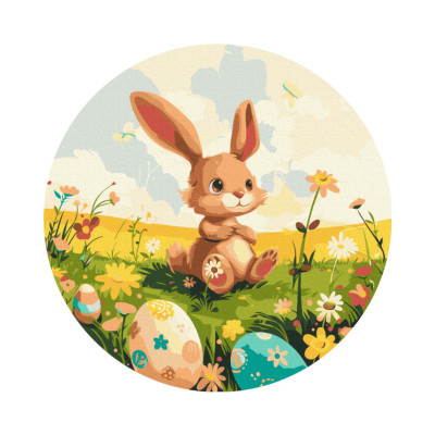Картина за номерами "Великодній кролик" Brushme RC00079M 30 см