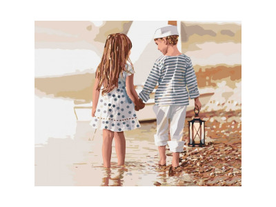 Картина за номерами. Діти "Дружба" KHO2328 40х50 см