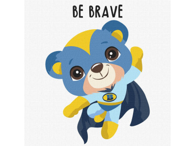 Картина за номерами "Сміливе ведмежа" KHO6100 30х30 см