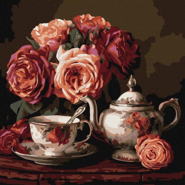 Картина за номерами "Троянди в темряві" ©art_selena_ua KHO3331, 40x40 см Картина за номерами "Троянди в темряві" ©art_selena_ua KHO3331, 40x40 см