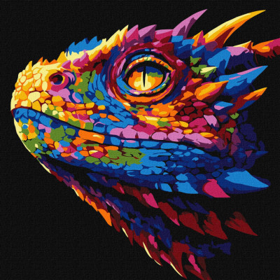 Картина за номерами "Яскравий дракон" KHO5178 30х30 см