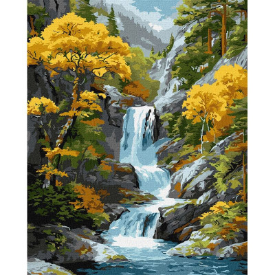Картина за номерами "Під водоспадом осені" ©art_selena_ua KHO6411 40x50 см