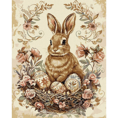 Картина за номерами "Великодній кролик 2" ©art_selena_ua KHO5183 40х50см