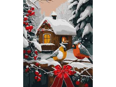 Картина за номерами "Снігова казка" ©art_selena_ua Ідейка KHO6534 40х50 см