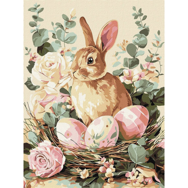 Картина за номерами "Святковий кролик" ©art_selena_ua KHO5184 30х40 см