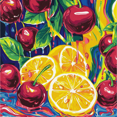 Картина за номерами "Соковита насолода" ©art_selena_ua KHO5732 40х40 см