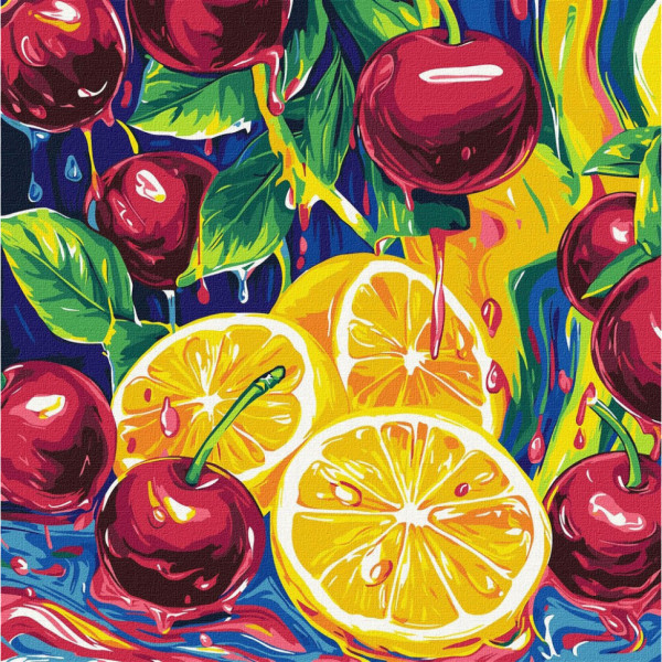 Картина за номерами "Соковита насолода" ©art_selena_ua KHO5732 40х40 см