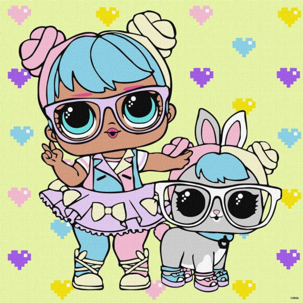 Картина за номерами "L.O.L. Surprise! TroopSurprise BonBon With HopHop" KHO6288 40х40 см