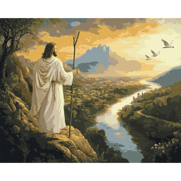 Картина за номерами "Погляд Спасителя" KHO2571 40х50 см