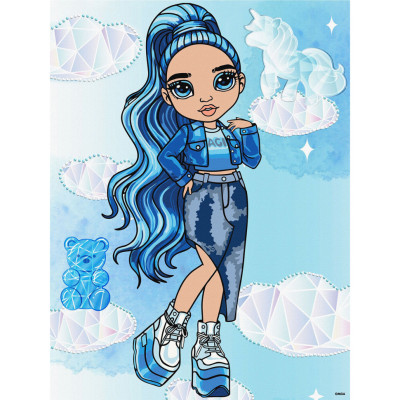 Картина за номерами зі стразами "Rainbow High. Skyler" KHO1337 30х40 см