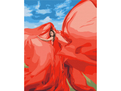 Картина за номерами "Жінка в червоному" © Lana Musienko Brushme BS37565 40x50 см