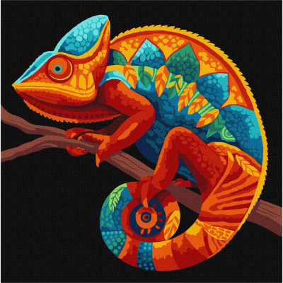 Картина за номерами "Темний хамелеон" KHO6835 30х30 см