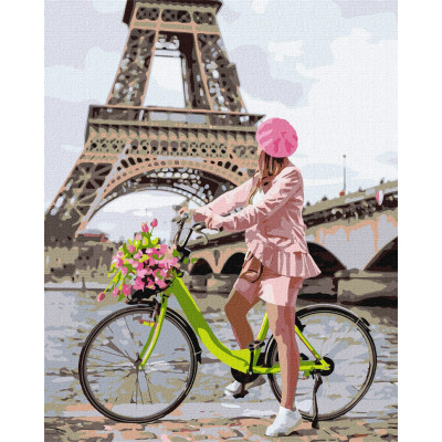 Картина за номерами "Прогулянка Парижем" Ідейка KHO4823 40х50 см