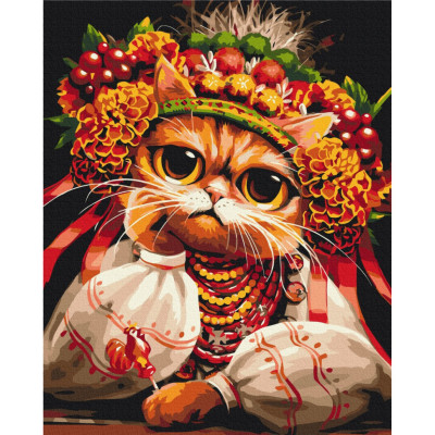Картина за номерами "Киця Журбинка" ©Маріанна Пащук BS53871 40x50 см Картина за номерами "Киця Журбинка" ©Маріанна Пащук BS53871 40x50 см