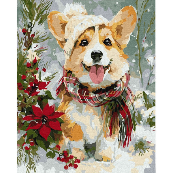 Картина за номерами "Щасливий песик" ©art_selena_ua KHO6855 40х50 см