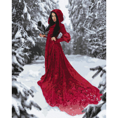 Картина за номерами "Зимова красуня" Ідейка KHO4912 40х50см