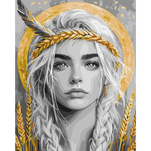 Картина за номерами "Колоски у волоссі" ©art_selena_ua KHO8558 40х50 см