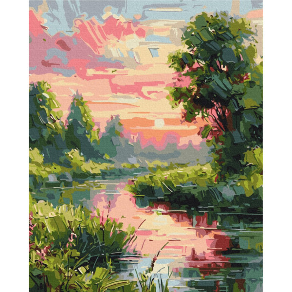 Картина за номерами "Затишний пейзаж" @olegloburak BS54162 40х50 см