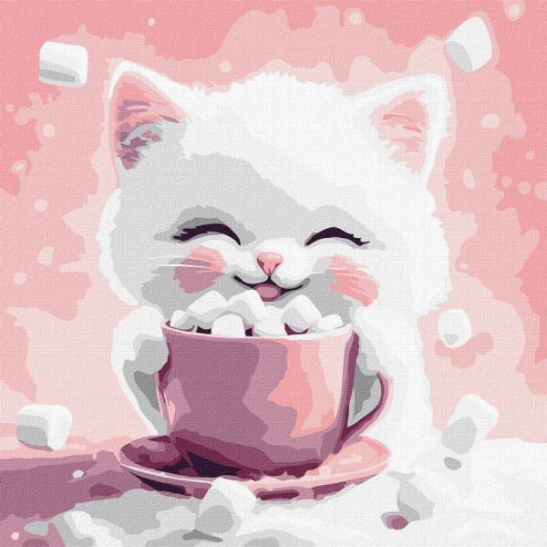 Картина за номерами "Какао для котика (картина № 2)" KHO6770 30х30 см Картина за номерами "Какао для котика (картина № 2)" KHO6770 30х30 см