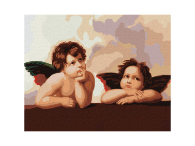 Картина за номерами "Чарівні янголятка" © Рафаель Санті Ідейка KHO4829 40х50 см