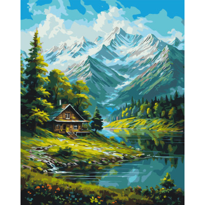 Картина за номерами "Гірський пейзаж" LW3437 40х50 см
