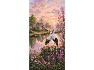 Картина за номерами "Лелеки на щастя" LW5215 40х80 см