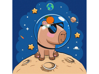 Картина за номерами "Капібара в космосі" KHO1291 30x30 см